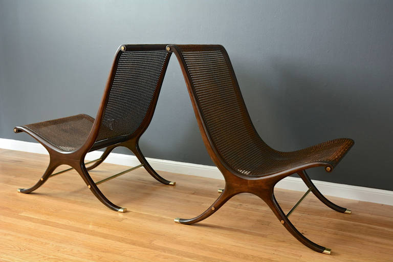 Pair of Rare Vintage Mid-Century Lounge Chairs by Gerald Jerome 1