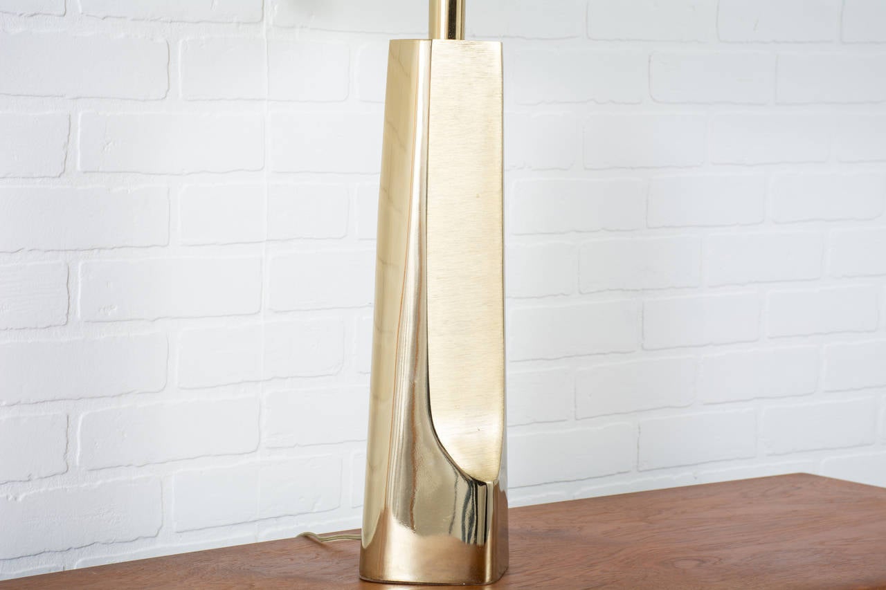 Vintage Mid-Century Brass Table Lamp by Laurel Lamp In Good Condition In San Francisco, CA