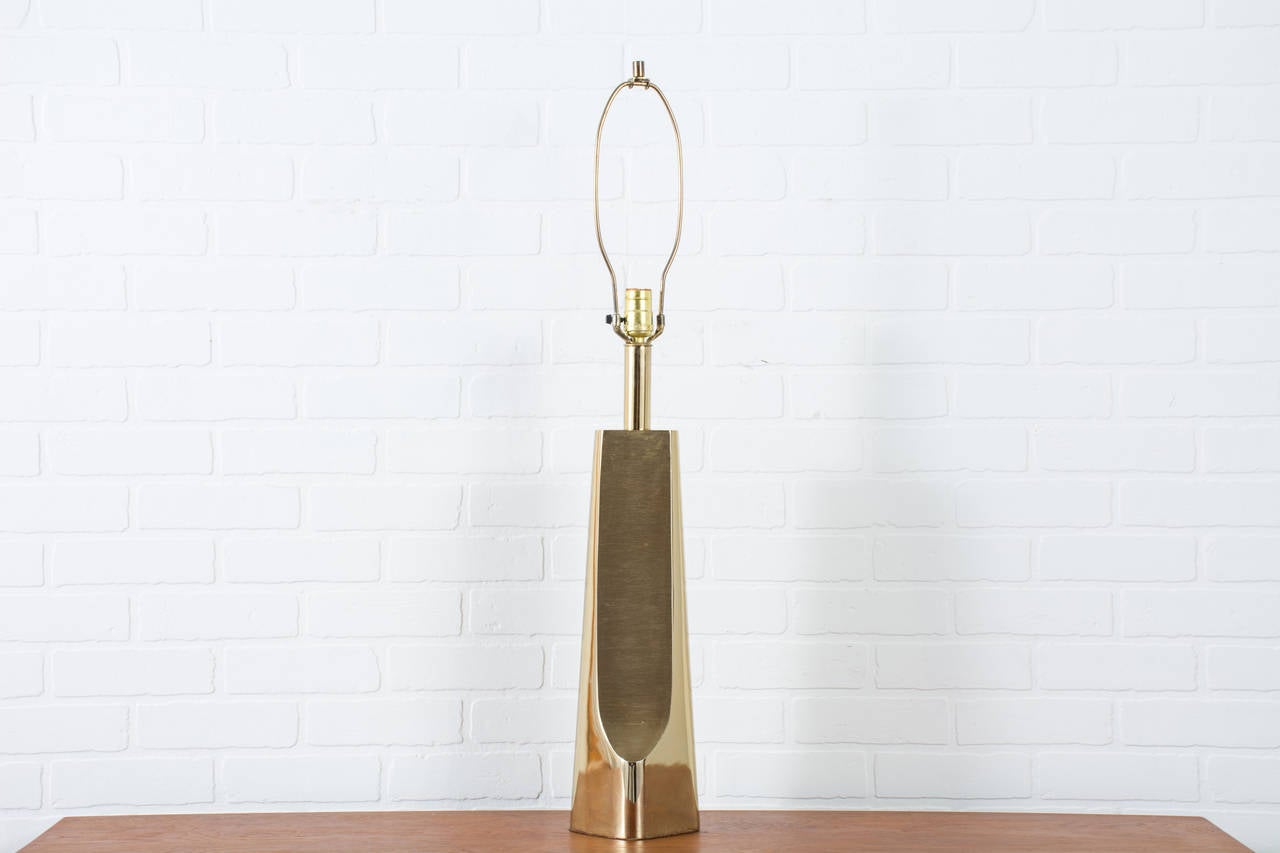 Metal Vintage Mid-Century Brass Table Lamp by Laurel Lamp
