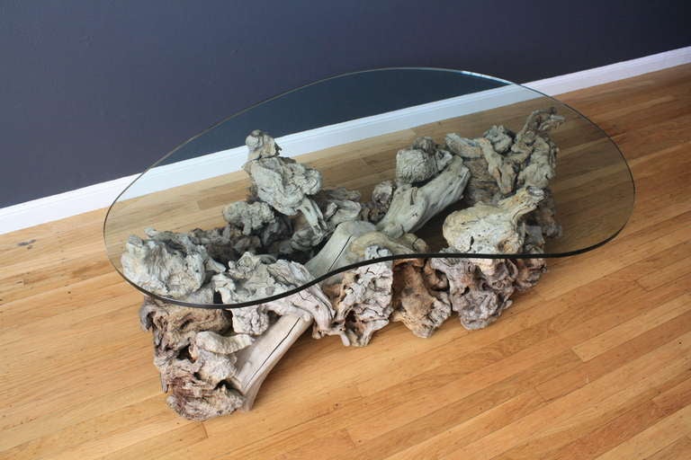 Vintage Driftwood Coffee Table In Good Condition In San Francisco, CA
