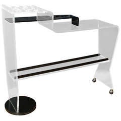 Mid-Century Modern Lucite Bar that Rotates
