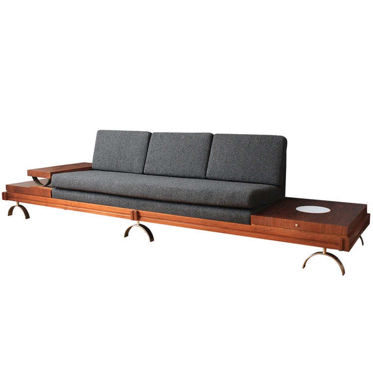 MidCentury Modern Platform Sofa by Martin Borenstein at 1stDibs