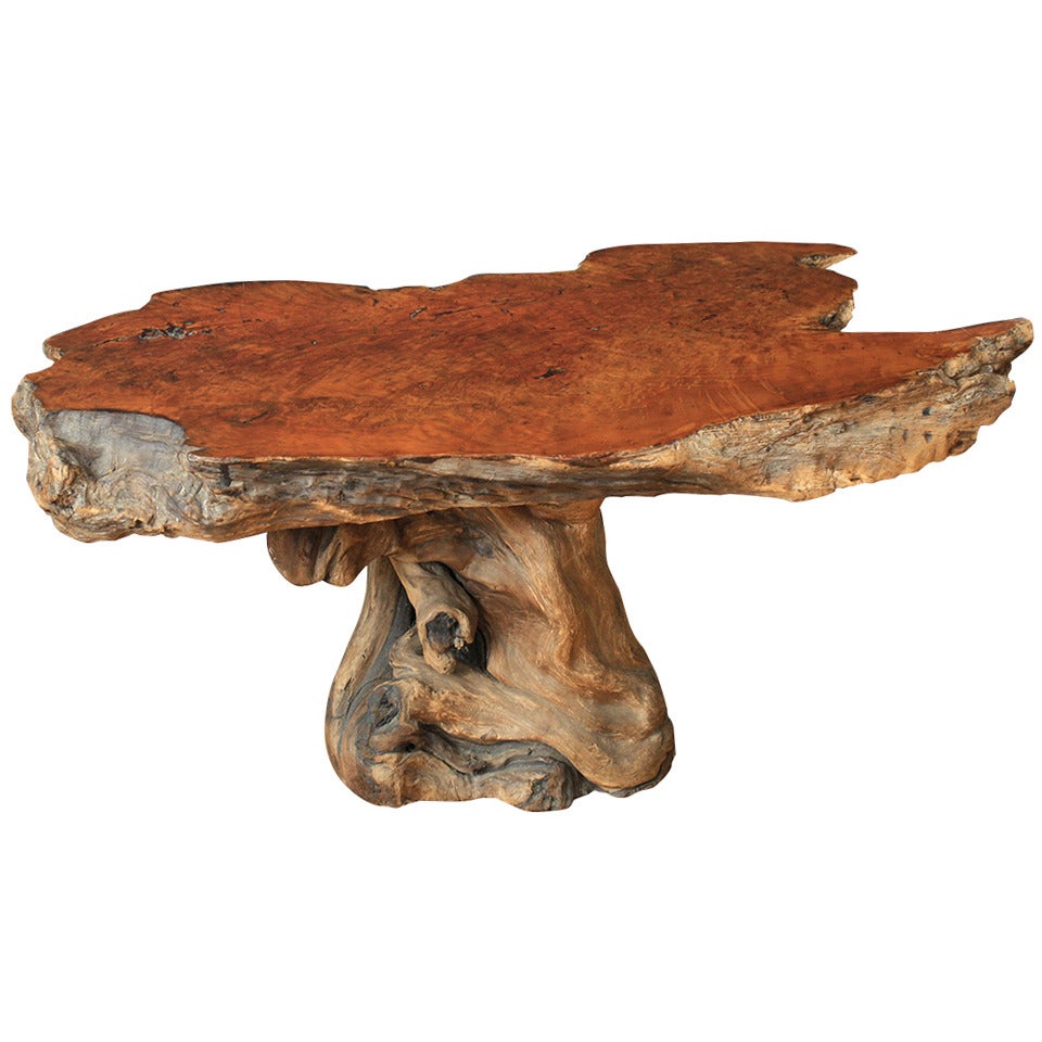 Vintage Burl Wood Table