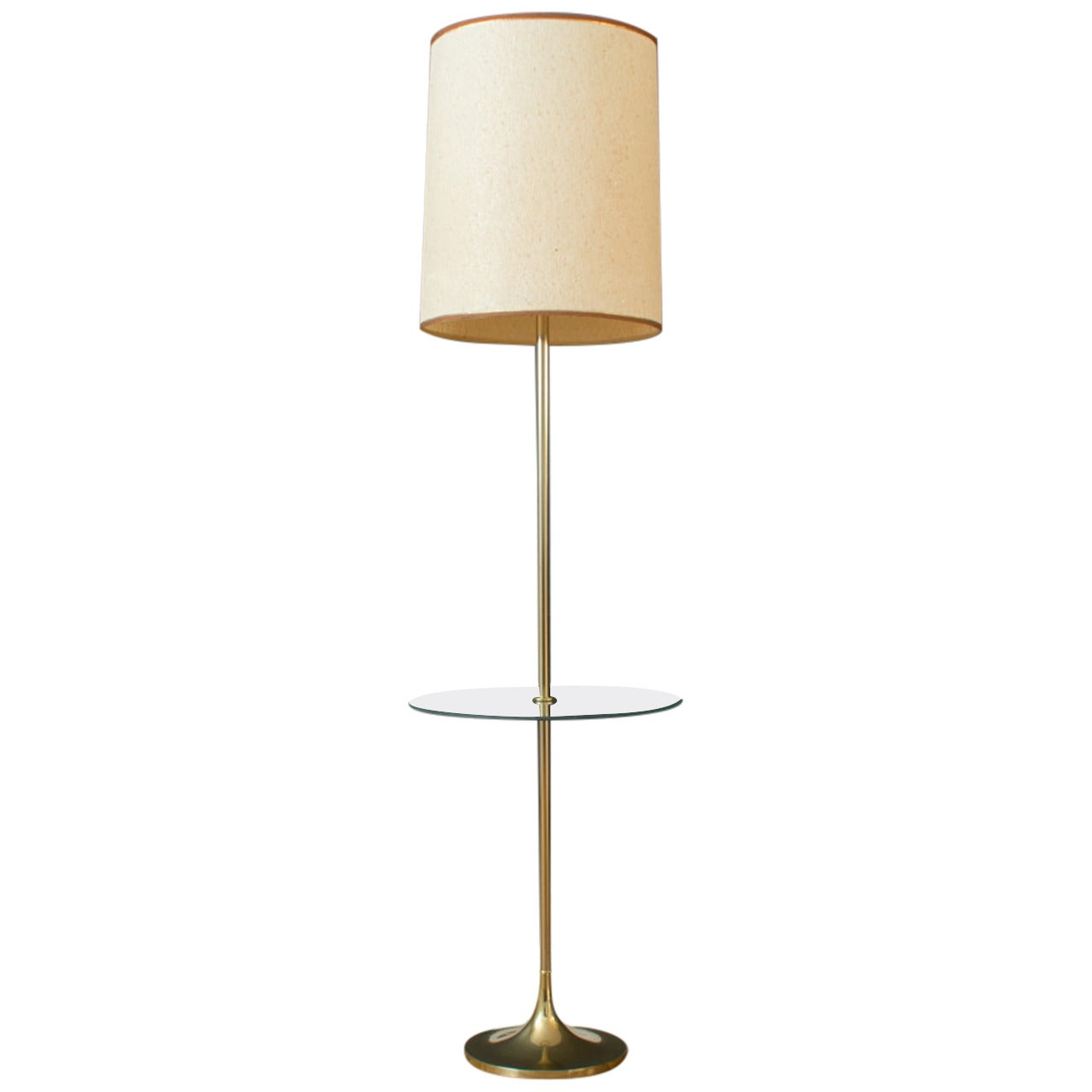 Mid-Century Modern Floor Lamp with Side Table by Laurel Lamp Mfg.