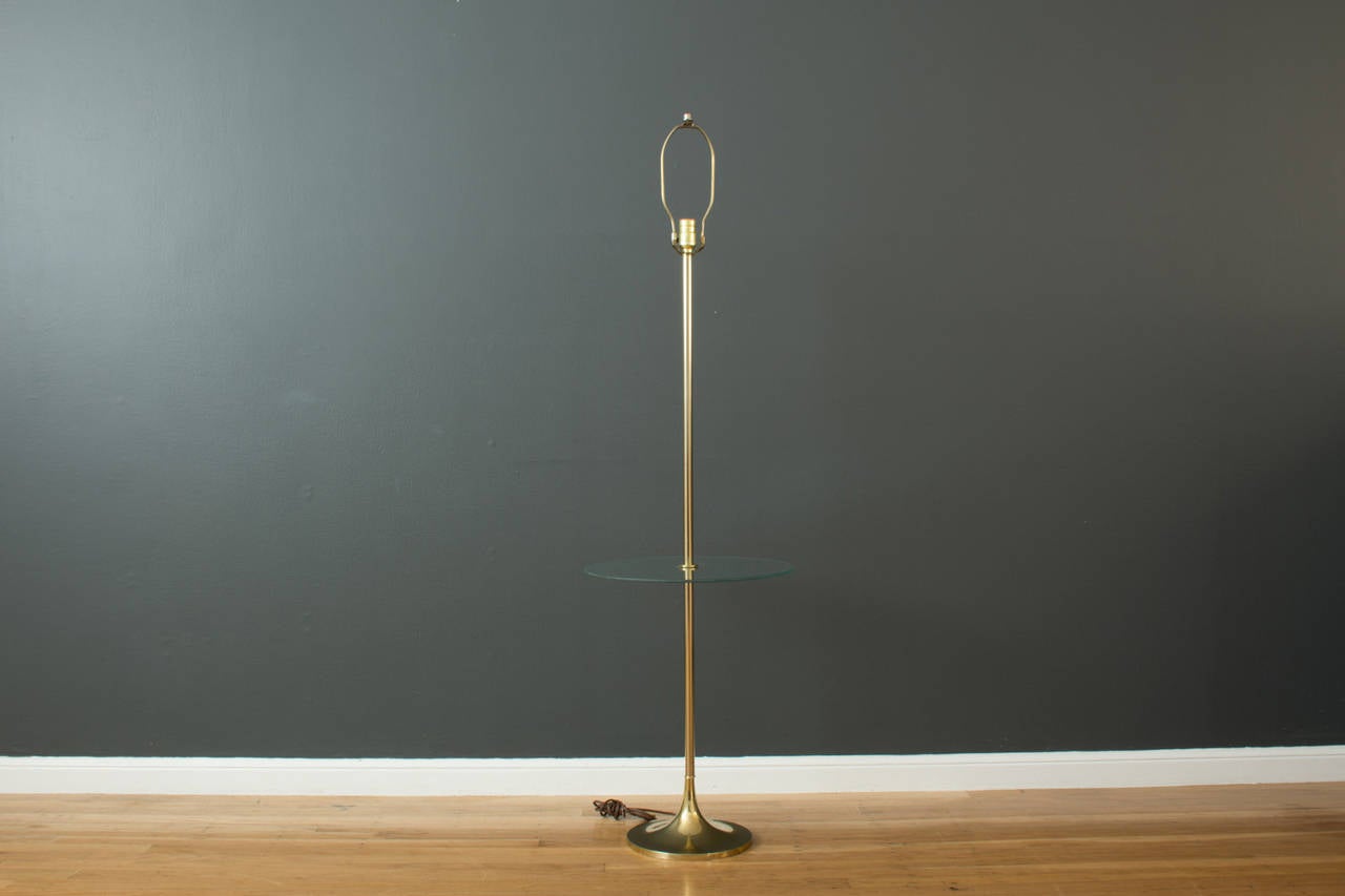 Mid-Century Modern Floor Lamp with Side Table by Laurel Lamp Mfg. 1