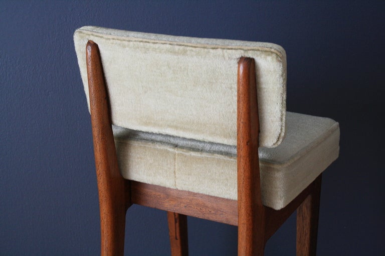 Pair of Danish Modern Teak Bar Stools 2