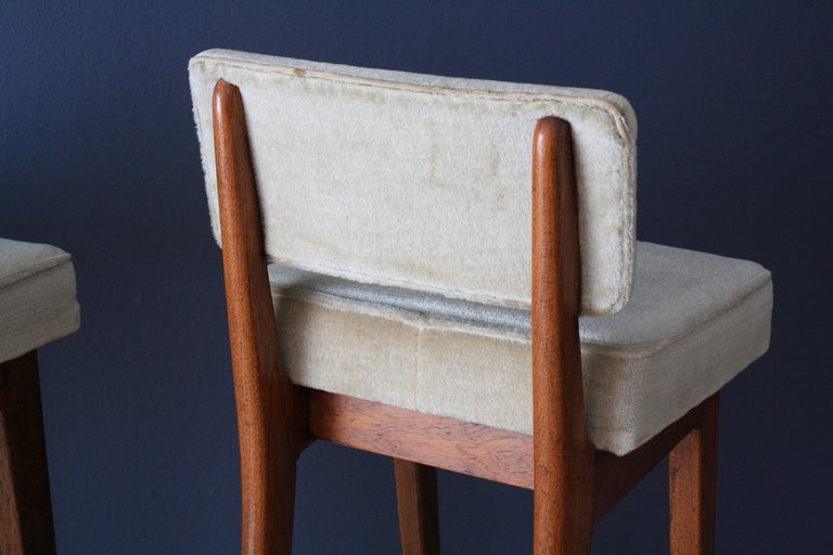 Pair of Danish Modern Teak Bar Stools 3