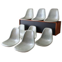 Set of Eight Eames Shell Chairs