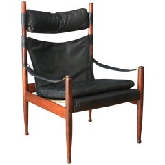 Danish Modern Rosewood Safari Chair