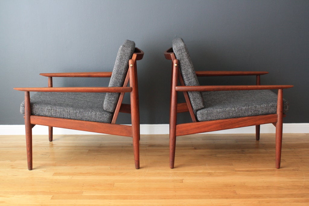 20th Century Pair of Danish Modern Grete Jalk Lounge Chairs