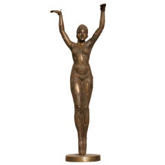 Art Deco Style Dancer Statue in Bronze after Demetre Chiparus