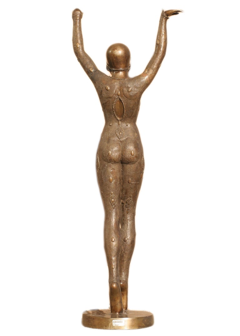 Art Deco Style Dancer Statue in Bronze after Demetre Chiparus 2