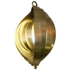 Henri Mathieu Style Brass Pendant Lamp