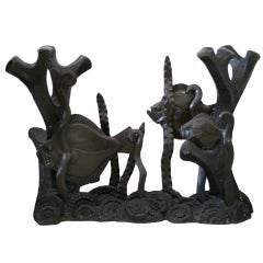 Aquatically Themed Bronze Console Table Base by Mimi London 8