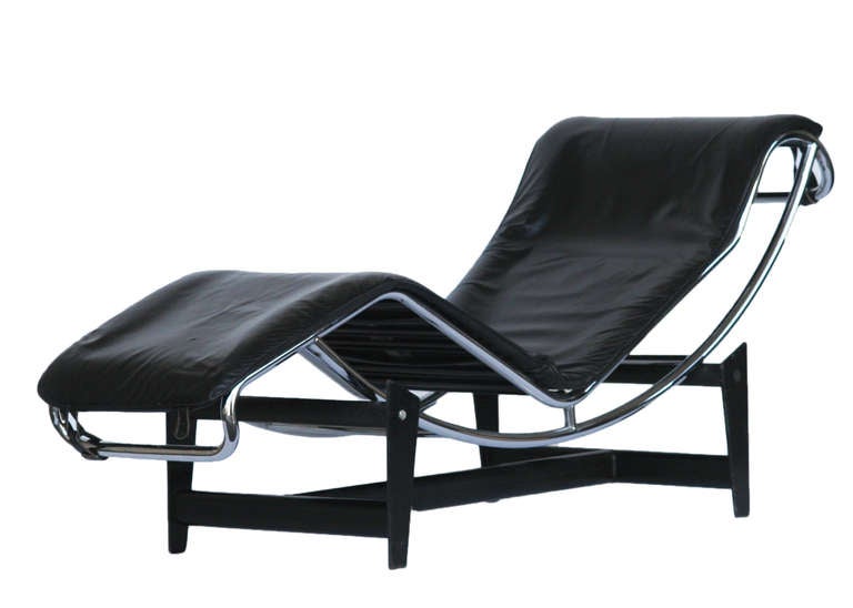 Art Deco 1970's Chaise Lounge Inspired by Le Corbusier Model LC4