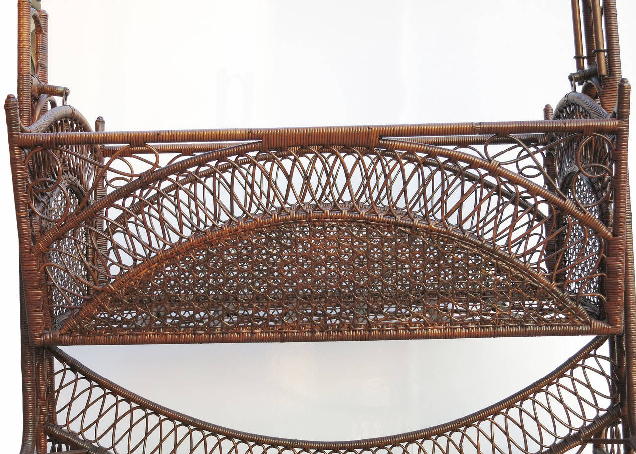 Victorian Southern Gothic Wicker Swinging Cradle For Sale at 1stdibs