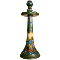 Antique Art Nouveau "Pensee" Candlestick from Gouda, Holland
