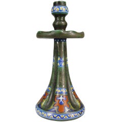 Antique Art Nouveau Candle Holder from Gouda Holland in Candia Pattern