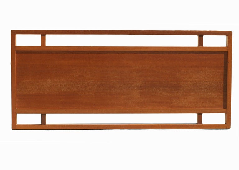 Mid-Century Modern Paul Laszlo Full Sized Bed for Brown Saltman in Blond Mahogany