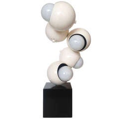 Vintage Sculptural Ball Table Lamp by Goffredo Reggiani