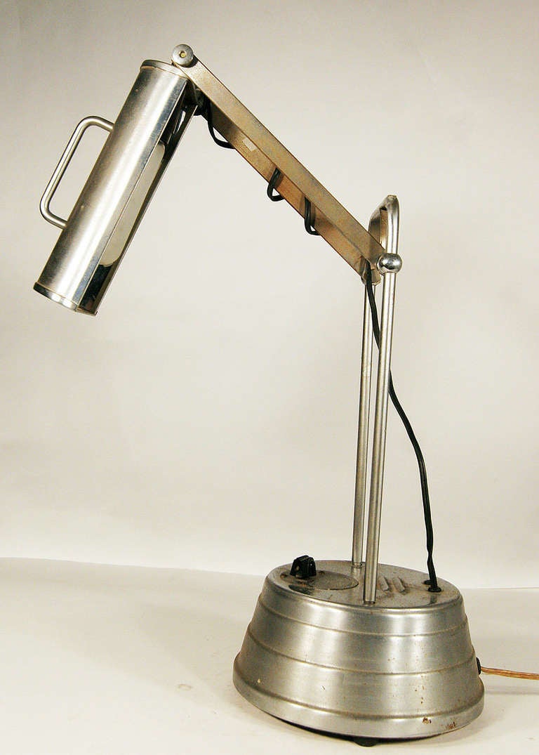 Sun Kraft Machine Age Desk Table Lamp with Timer