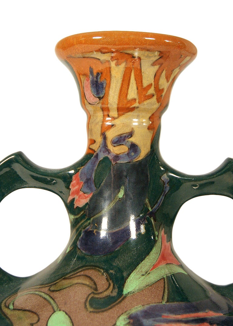 Art Nouveau 1899 Gouda Pottery Vase by Bernardus Römer for Zuid-Holland