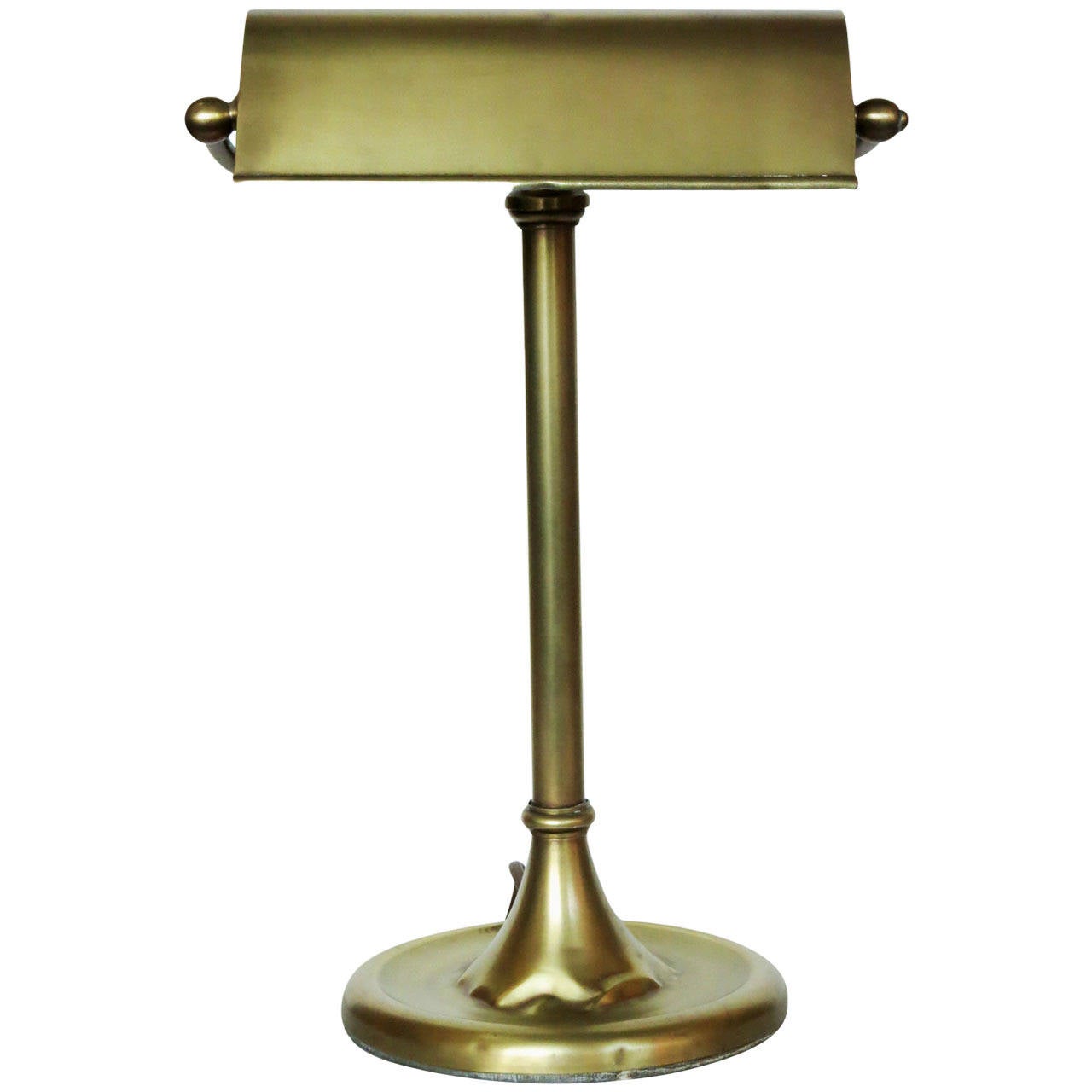 Traditional Solid Brass Bankers Desk Lamp Circa 1930 At 1stdibs