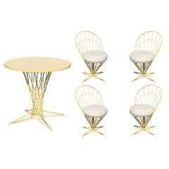 Verner Panton Style Wire "Cone" Chairs and Dining Table Set Saturday Sale 7