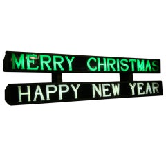 Merry Christmas / Happy New Year Light-Up Sign