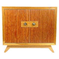 Paul Frankl Demi Cabinet with Combed Wood Front | Brown and Saltman