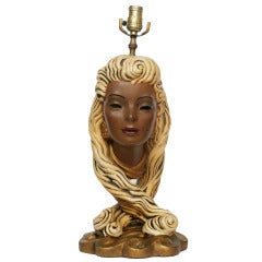 Mid-Century Female Portrait Lamp 5
