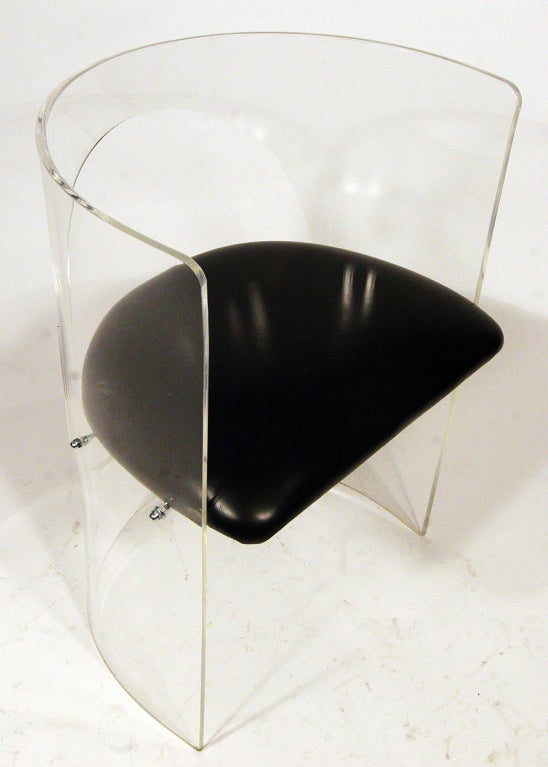 Charles Hollis Jones 1960s Lucite Chairs, Pair
