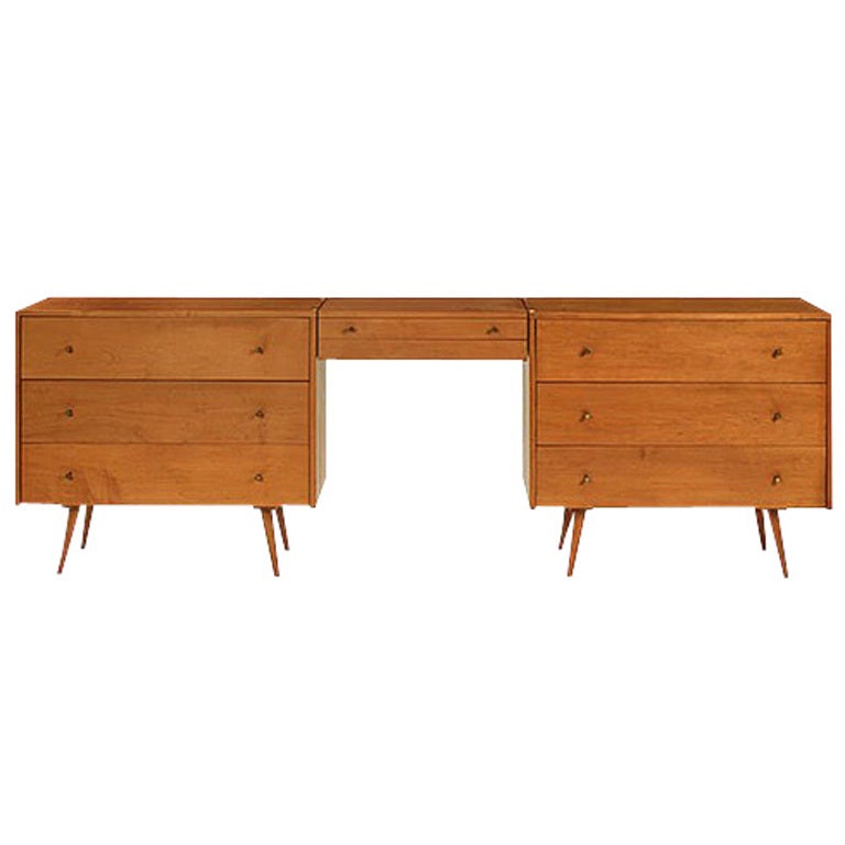 Paul McCobb Pair of Dressers with Removable Cantilevered Vanity *Saturday Sale**