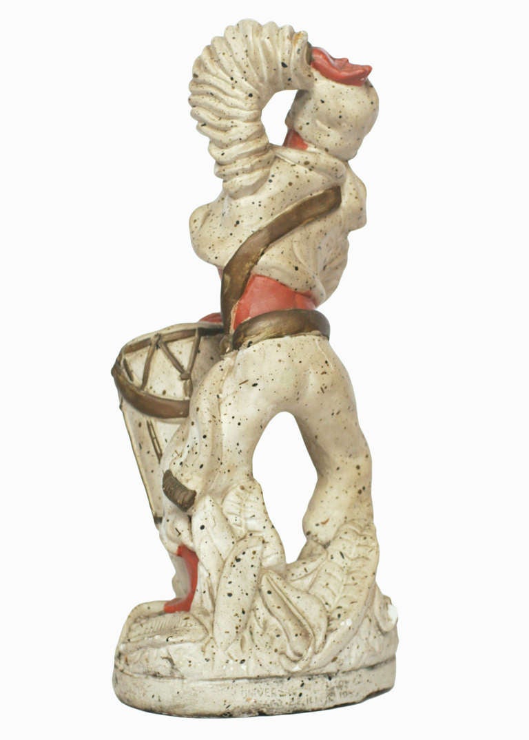 Pair of 1955 Cuban Chalk Ware Statue For Sale at 1stdibs