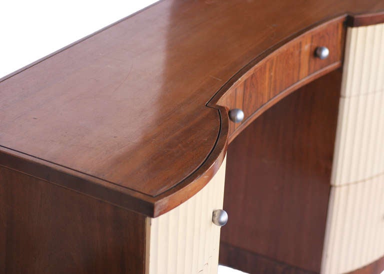 Paul Frankl Demilune Vanity/Desk In Good Condition In Van Nuys, CA