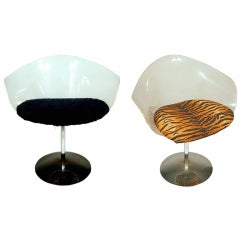 Charles Hollis Jones Lucite and Chrome Swivel Chairs ** Saturday Sale** 5