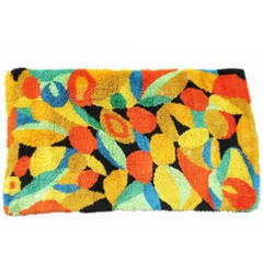 Hand-Knotted Modernist Abstract Area Rug 10