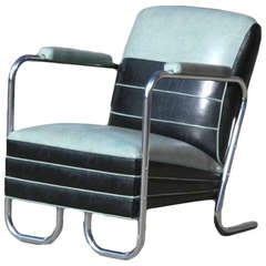 Art Deco Style Jazz Club Chair in the Manner of KEM Weber