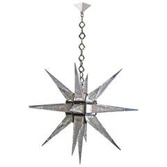 Large C.J. Weinstein Style Art Deco Star Chandelier 11