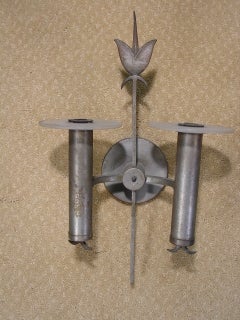 Pair of Geometric Art Deco Wall Sconces