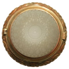 Solid Bronze Dome Ceiling or Wall Light Fixture 3