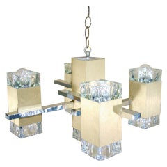 Gaetano Sciolari "Cubic" Chrome Chandelier 8