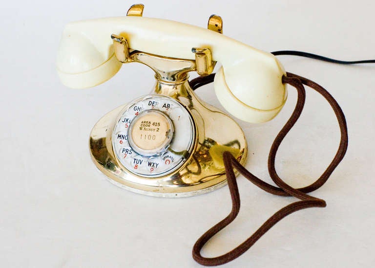 American Western Electric Gold Plated Telephone