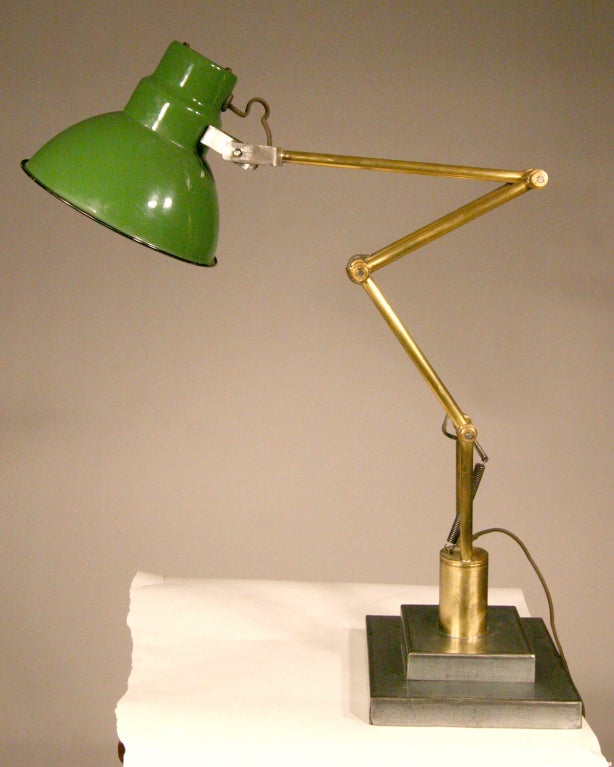 1930s Articulated Anglepoise Style Solid Brass Desk Lamp At 1stdibs