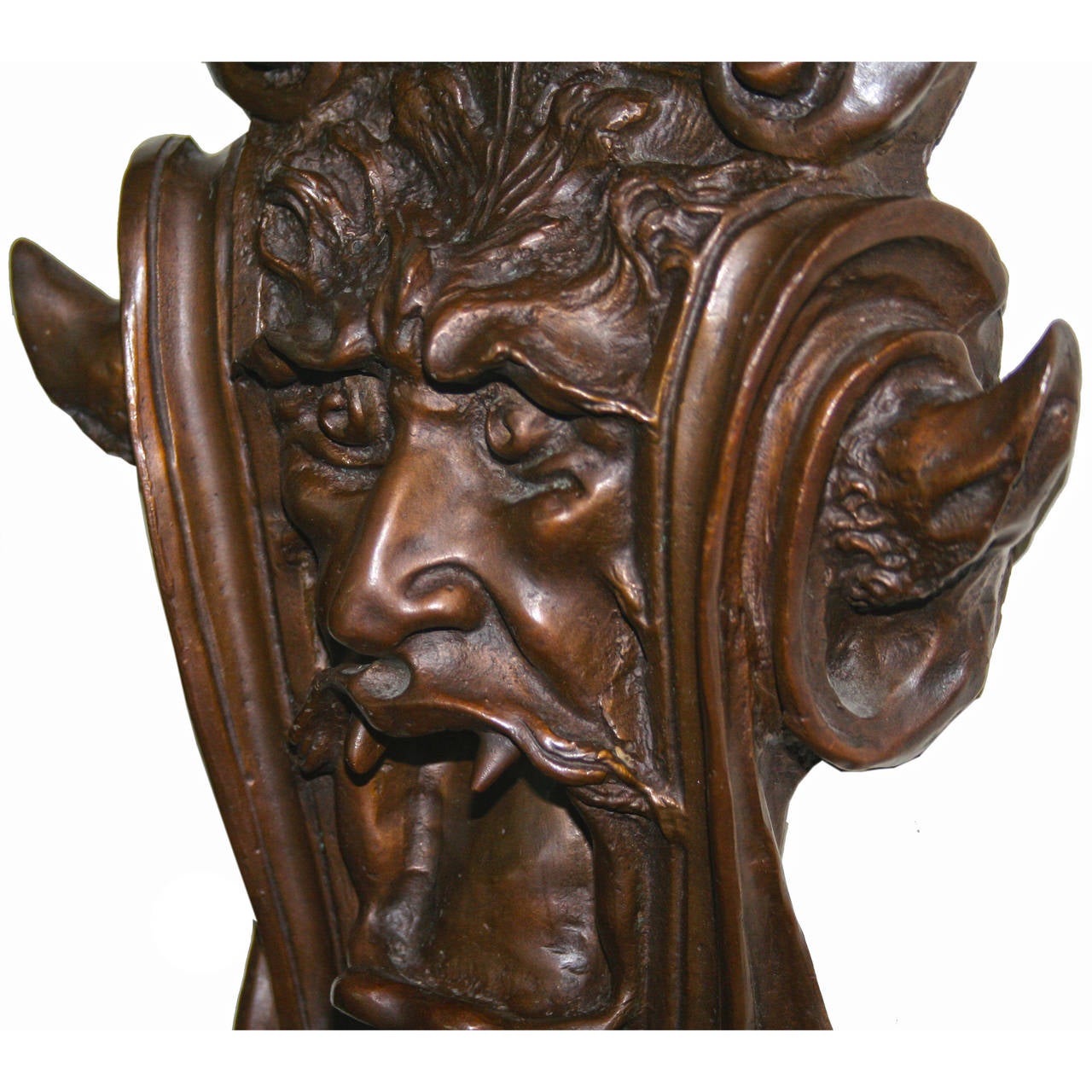 Gothic Hand Casted Lucifer Bronze Door Knocker