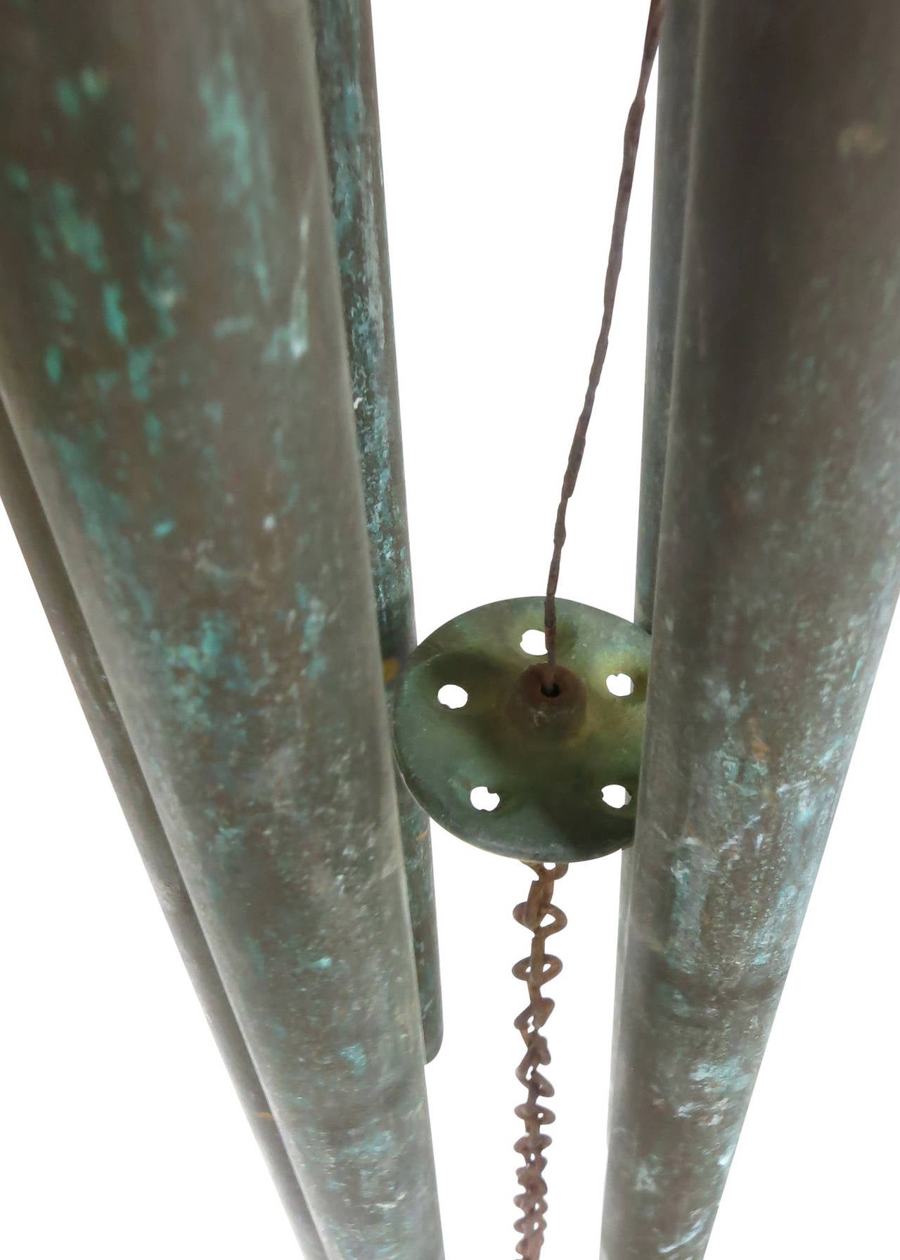 American Bronze Modernist Wind Chimes by Walter Lamb