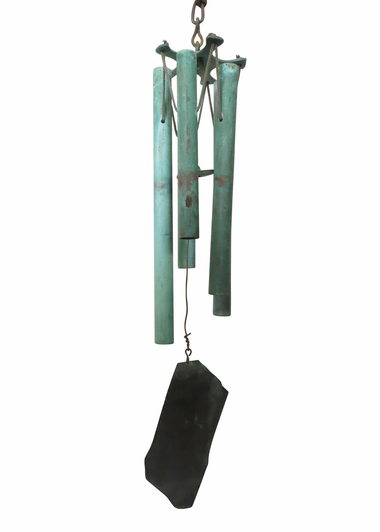 Bronze Modernist Wind Chimes by Walter Lamb In Excellent Condition In Van Nuys, CA