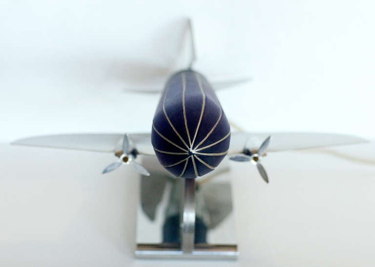 Art Deco Streamline Airplane Table Lamp