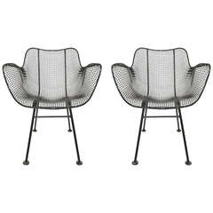 Vintage Russell Woodard Sculptura Lounge ArmChair, Pair