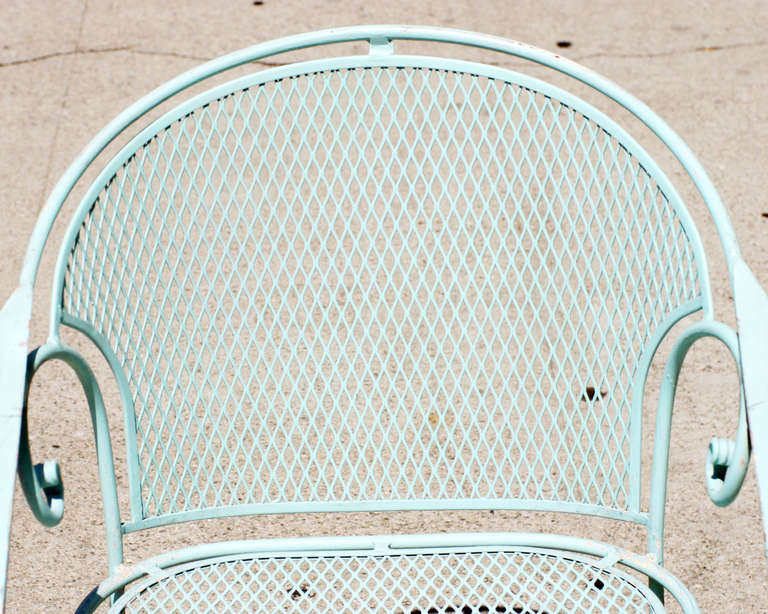 Woodard Company Outdoor/Patio Chair with Scrolling Pattern, Pair In Excellent Condition In Van Nuys, CA